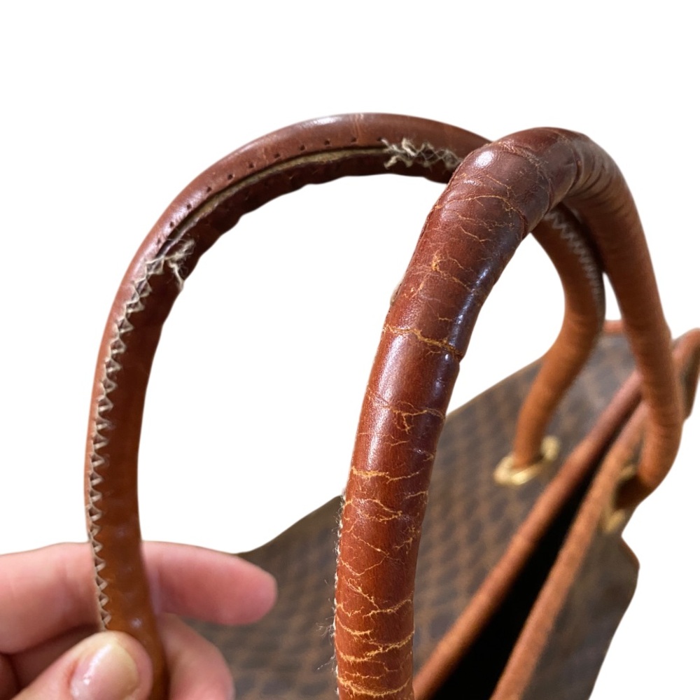 CELINE Paris Macadam Tote with Tan Leather Trim has wear - Picture 13 of 15